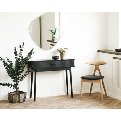 Aparador Nikko em MDF e Pinho, Preto com 2 Portas — 100 × 30 × 80 cm