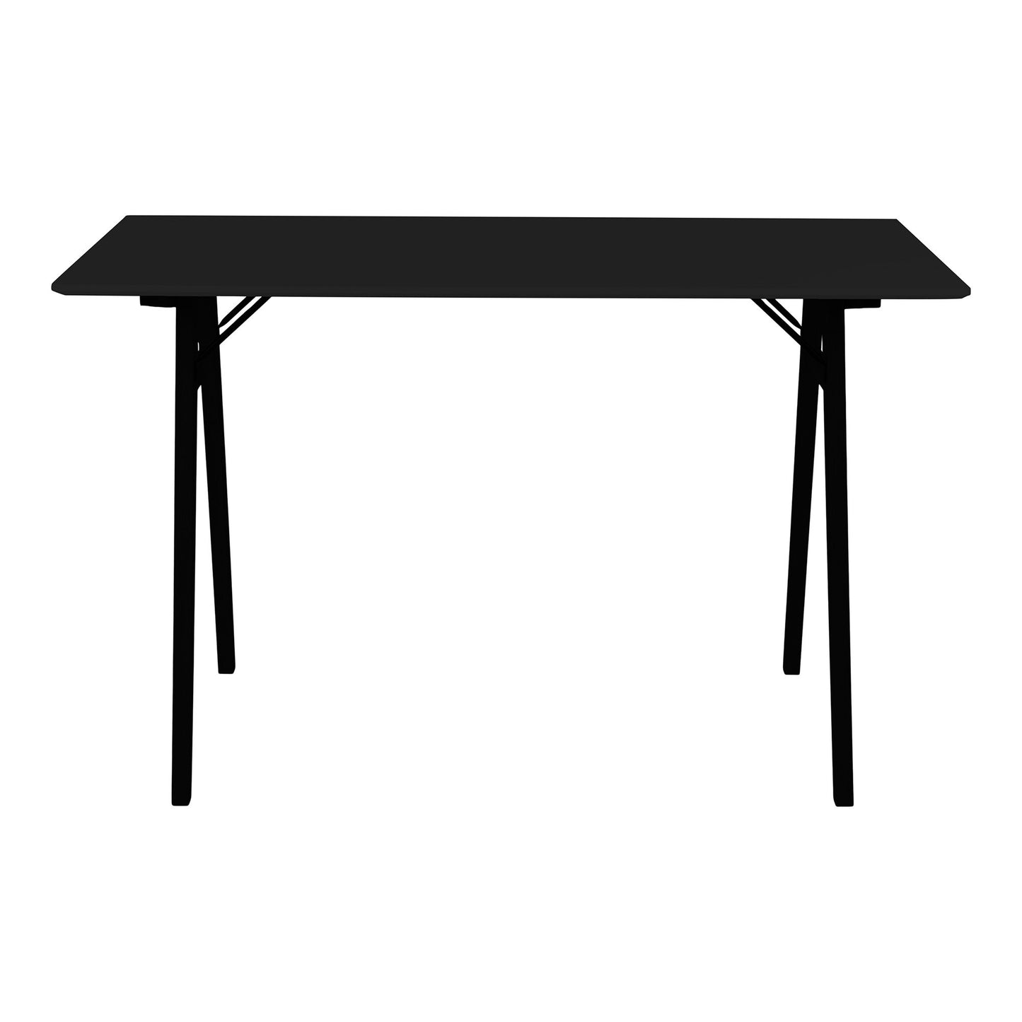 Secretária Vojens em MDF e Seringueira, Preta — 120 × 60 × 75 cm