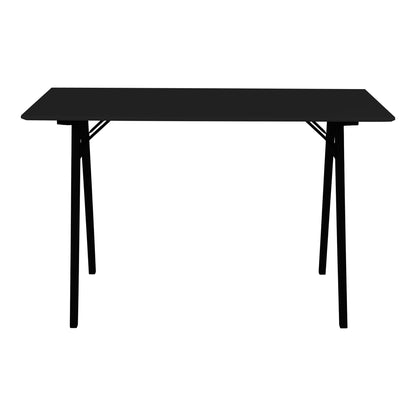 Secretária Vojens em MDF e Seringueira, Preta — 120 × 60 × 75 cm