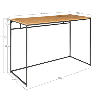 Secretária Vita com Aspecto Carvalho — 100 × 45 × 75 cm