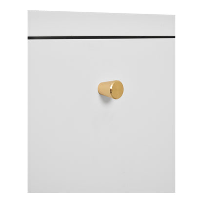 Cómoda Dalby em Aço Branco com 2 Gavetas — 40 × 40 × 59,5 cm