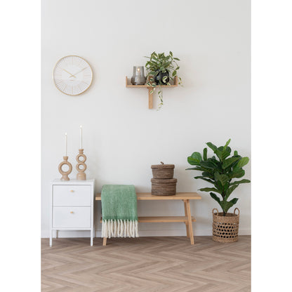 Cómoda Dalby em Aço Branco com 2 Gavetas — 40 × 40 × 59,5 cm