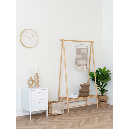 Cómoda Dalby em Aço Branco com 2 Gavetas — 40 × 40 × 59,5 cm