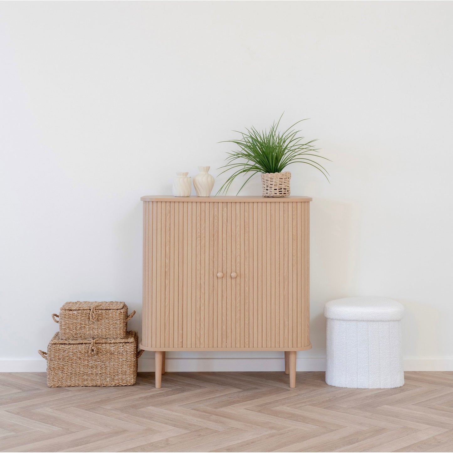 Nikko Sideboard with 2 Doors, Natural — 80 × 40 × 87 cm
