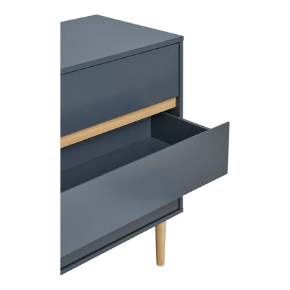Cómoda Bisley com 3 Gavetas, Cinzento-Escuro — 80 × 40 × 80 cm