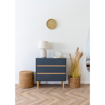 Cómoda Bisley com 3 Gavetas, Cinzento-Escuro — 80 × 40 × 80 cm
