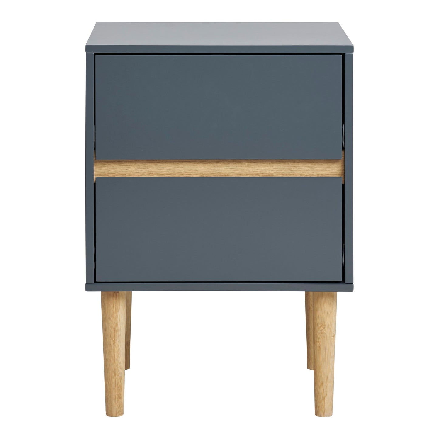 Mesa Lateral Bisley com 2 Gavetas, Cinzento-Escuro — 40 × 35 × 55 cm