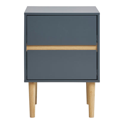 Mesa Lateral Bisley com 2 Gavetas, Cinzento-Escuro — 40 × 35 × 55 cm