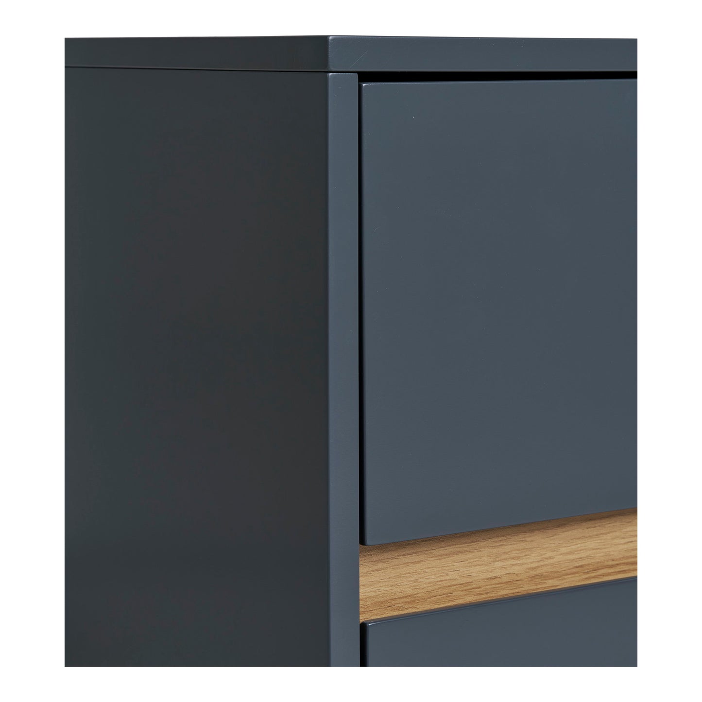 Mesa Lateral Bisley com 2 Gavetas, Cinzento-Escuro — 40 × 35 × 55 cm