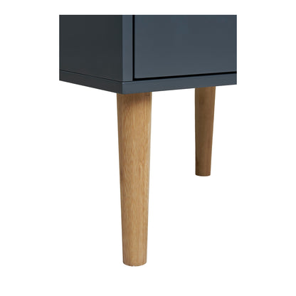 Mesa Lateral Bisley com 2 Gavetas, Cinzento-Escuro — 40 × 35 × 55 cm