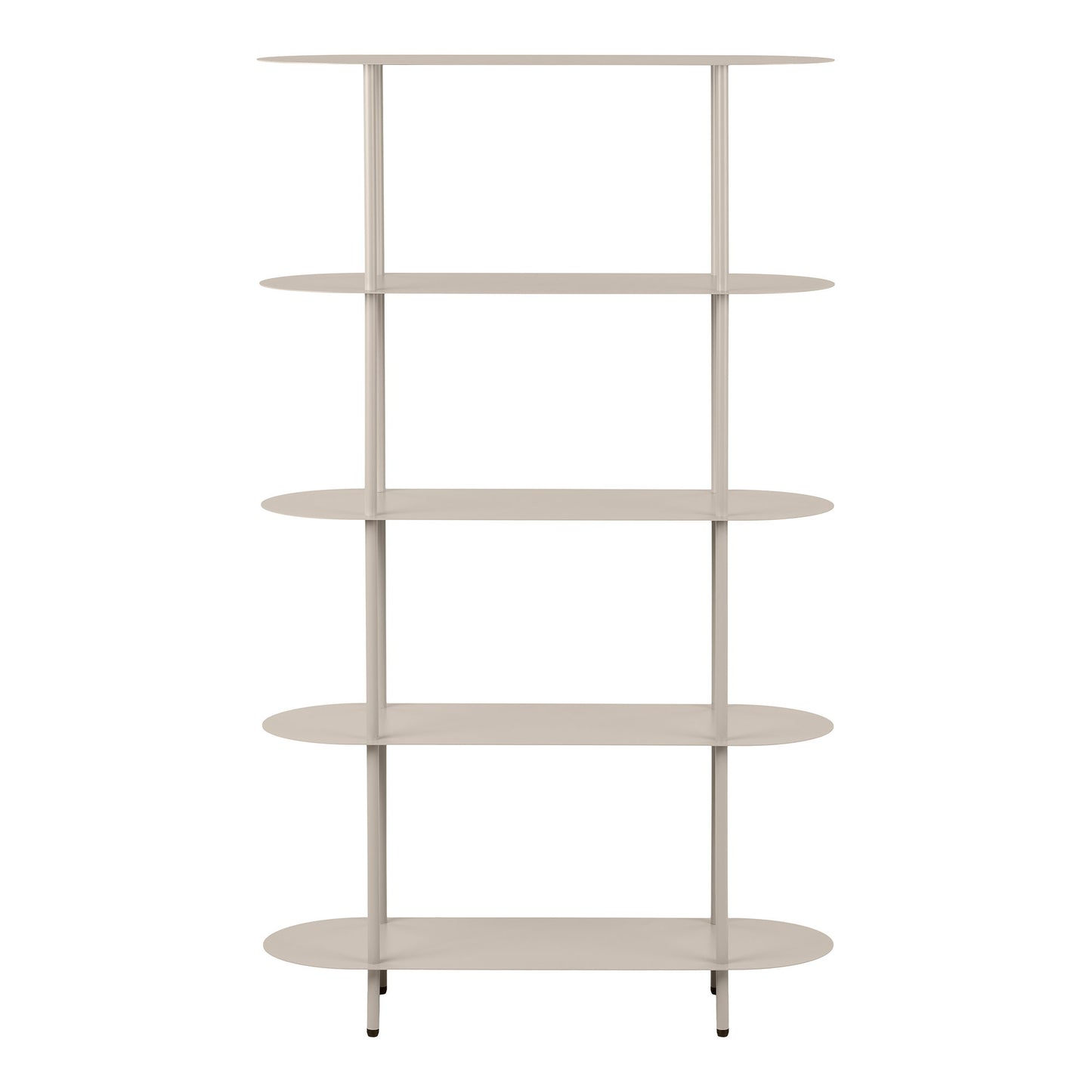 Rieti Sand Metal Bookshelf, 5 Shelves — 90 × 31 × 150 cm