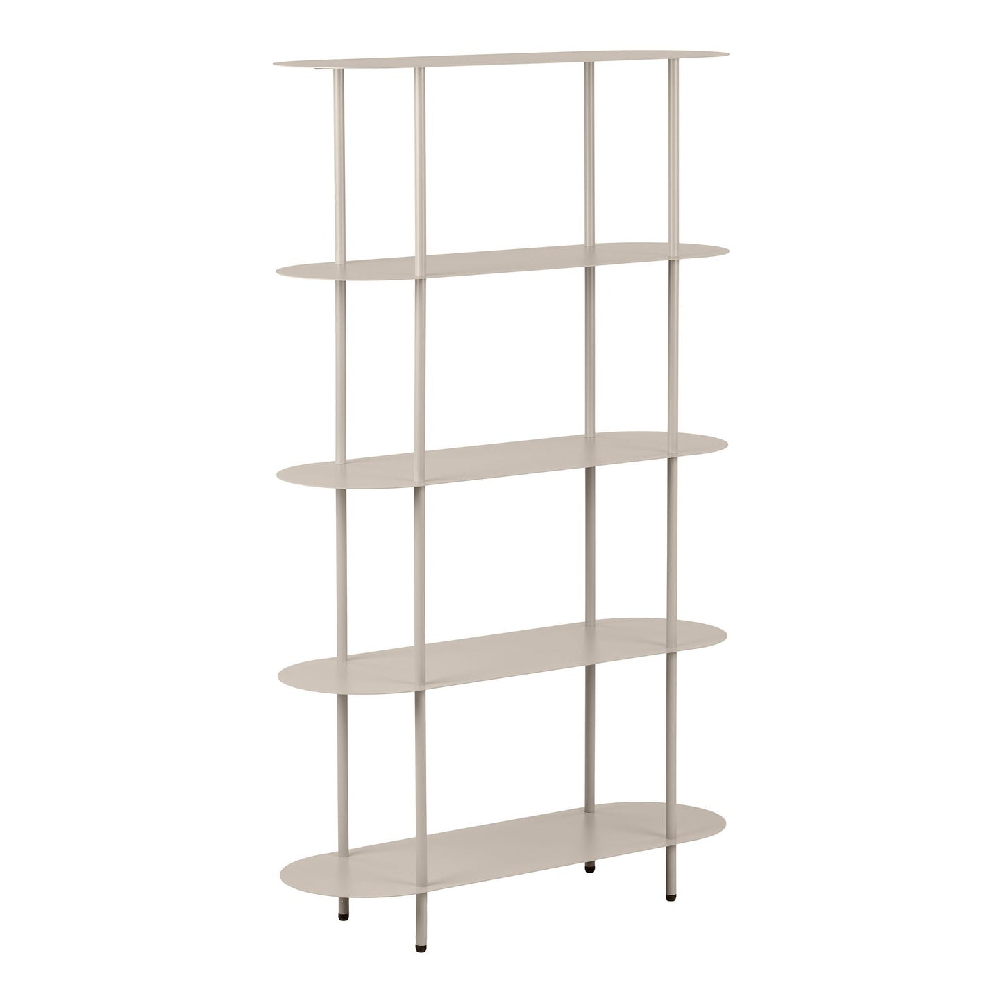 Rieti Sand Metal Bookshelf, 5 Shelves — 90 × 31 × 150 cm