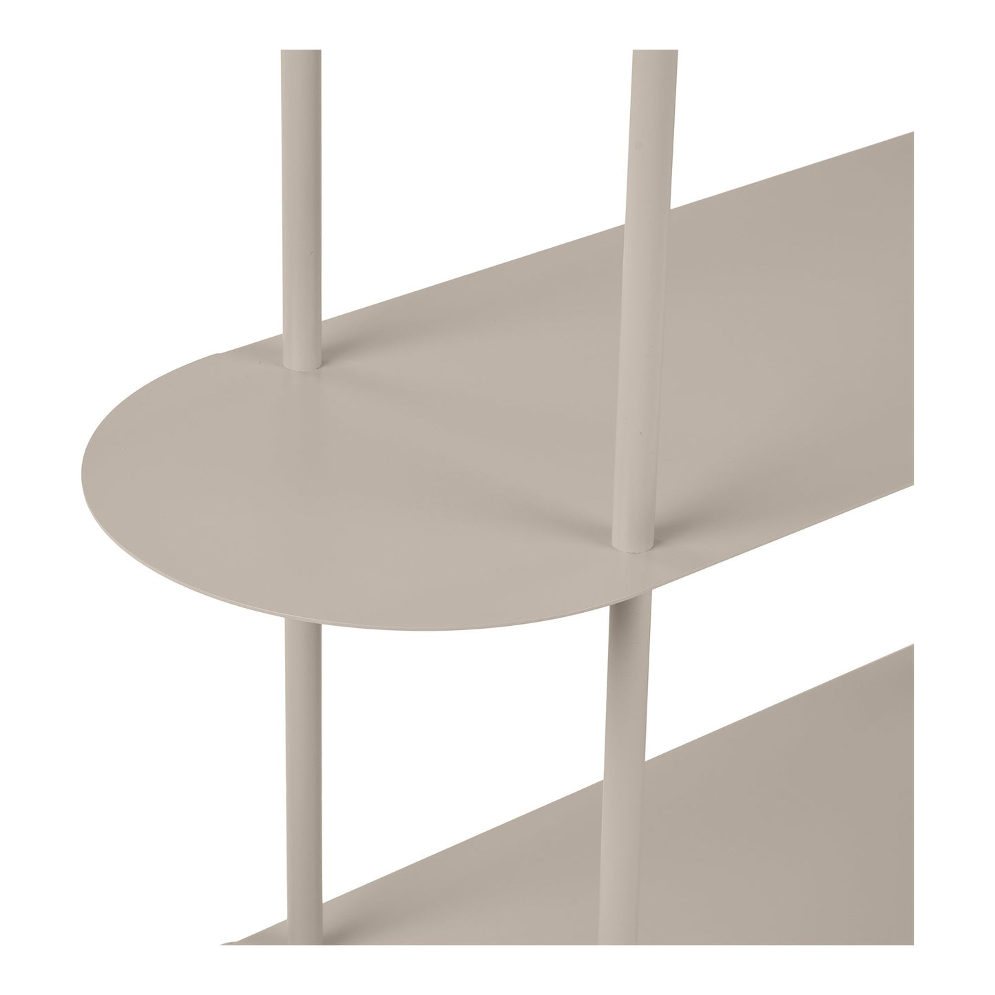 Rieti Sand Metal Bookshelf, 5 Shelves — 90 × 31 × 150 cm
