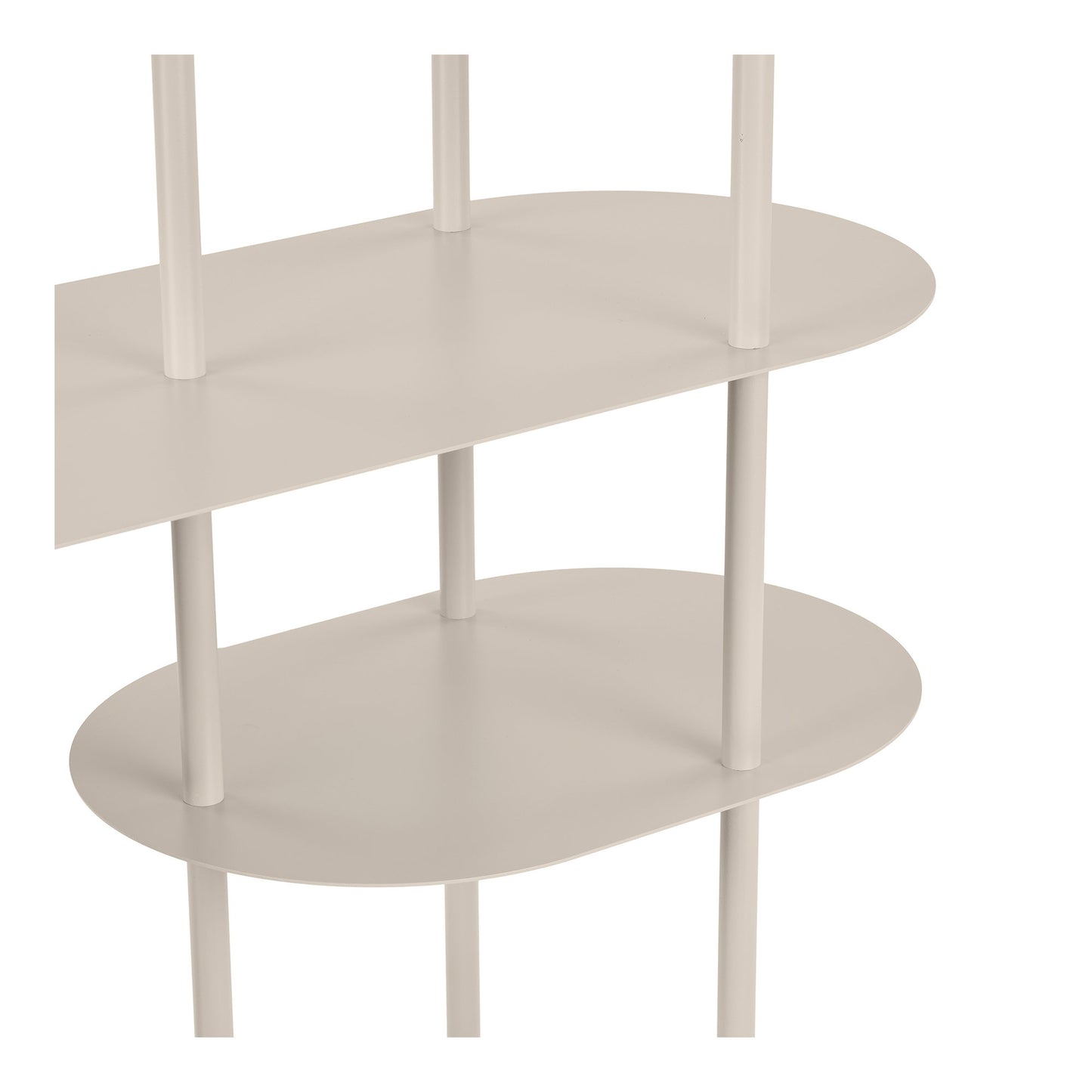 Rieti Asymmetrical Metal Sand Bookshelf, 5 Shelves — 118 × 31 × 139 cm