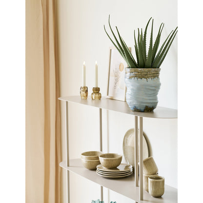 Rieti Asymmetrical Metal Sand Bookshelf, 5 Shelves — 118 × 31 × 139 cm