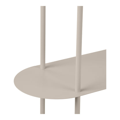 Rieti Asymmetrical Metal Sand Bookshelf, 4 Shelves — 118 × 31 × 97 cm