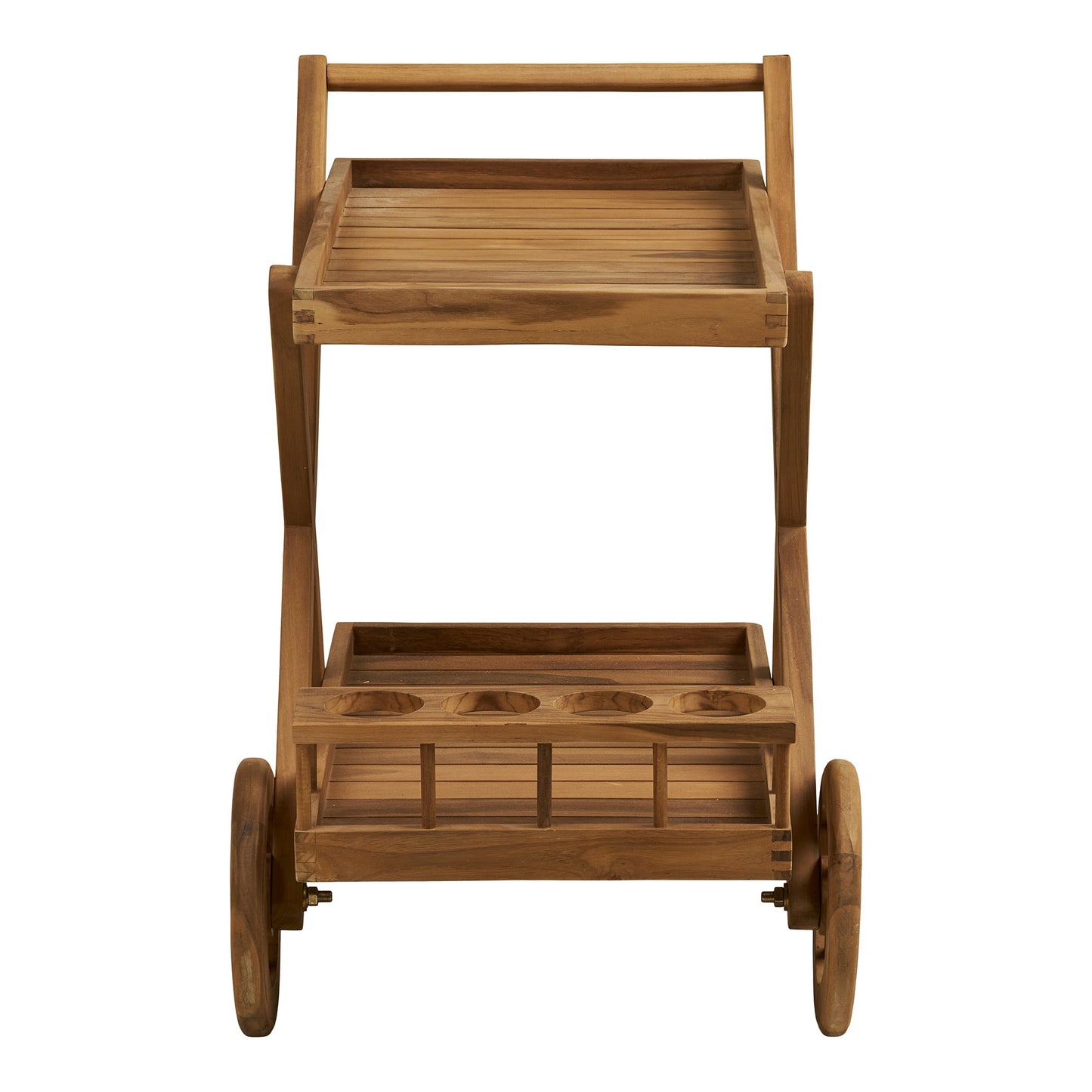 Carrinho de Servir Pasaku em Teca Natural — 86 × 50 × 81 cm