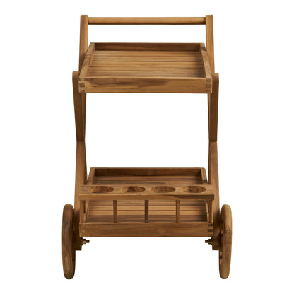Carrinho de Servir Pasaku em Teca Natural — 86 × 50 × 81 cm
