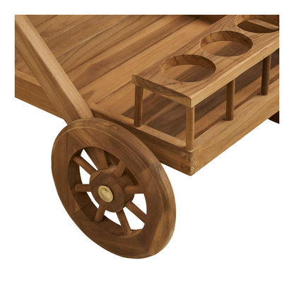 Carrinho de Servir Pasaku em Teca Natural — 86 × 50 × 81 cm