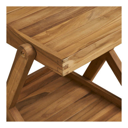 Carrinho de Servir Pasaku em Teca Natural — 86 × 50 × 81 cm