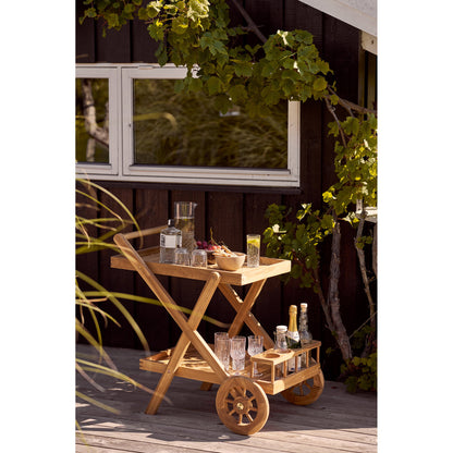 Carrinho de Servir Pasaku em Teca Natural — 86 × 50 × 81 cm