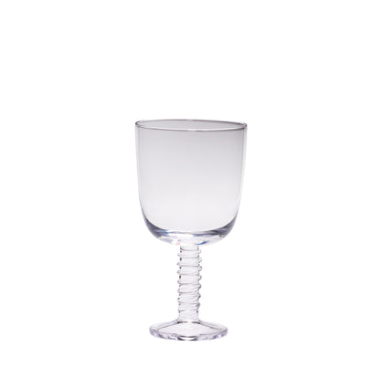 Conjunto de 6 Copos de Vinho Tinto Clink em Vidro Soprado à Boca, Transparente — Ø 9 × 17 cm