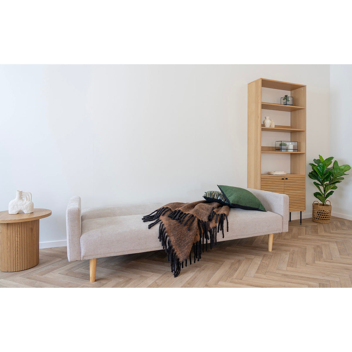 Manta Carmel em Mistura de Lã, Castanho — 130 × 170 cm