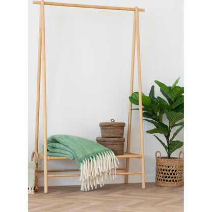 Manta Carmel em Mistura de Lã, Verde — 130 × 170 cm