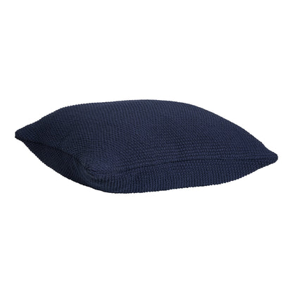 Almofada Santos em Algodão Reciclado, Azul-Escuro — 45 × 45 cm