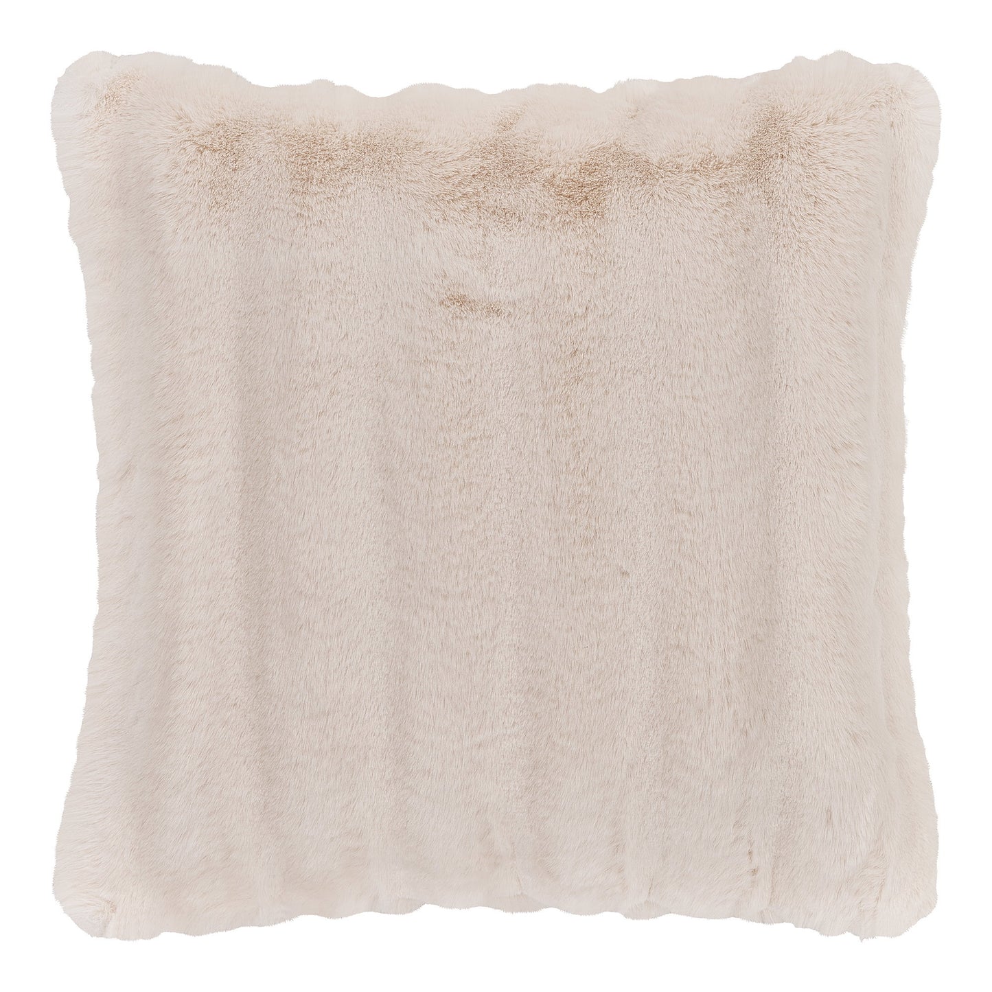 Almofada Galena em Pelo Sintético Branco — 45 × 45 cm