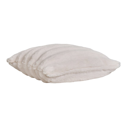 Almofada Galena em Pelo Sintético Branco — 45 × 45 cm