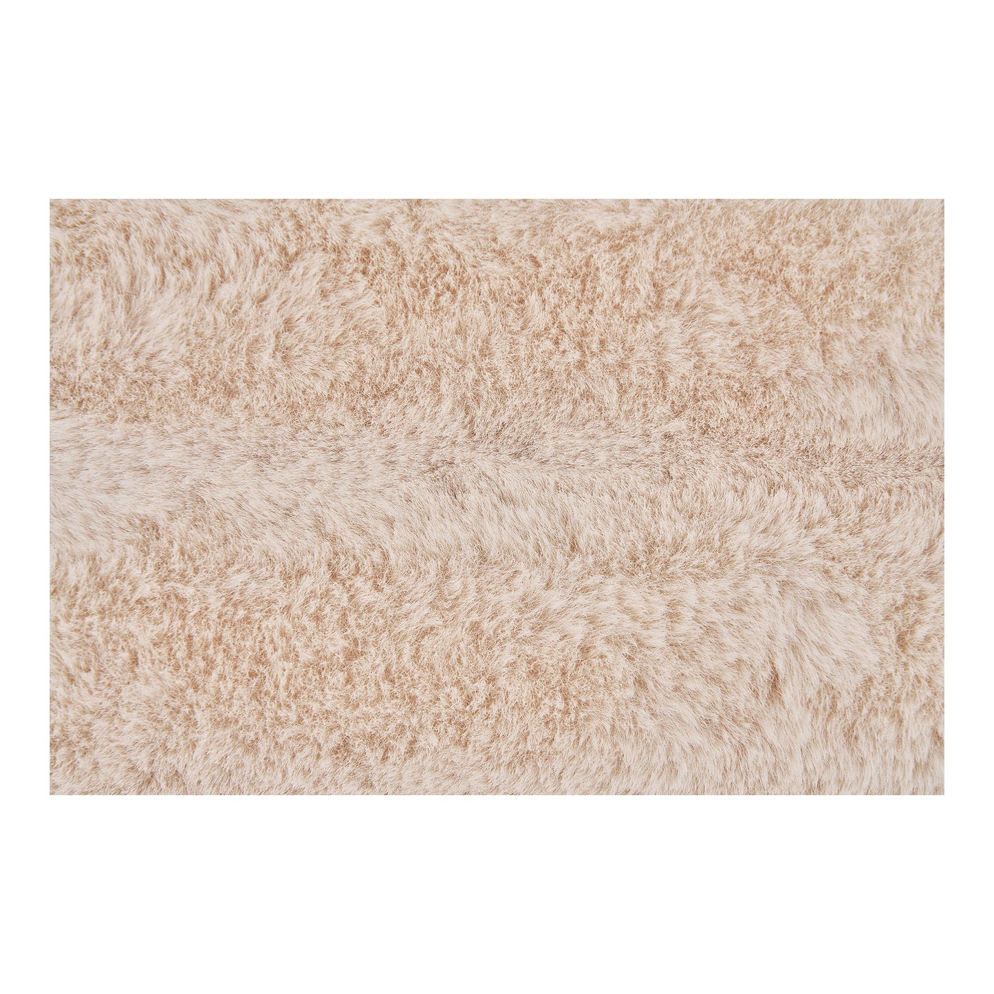 Almofada Galena em Pelo Sintético Branco — 45 × 45 cm