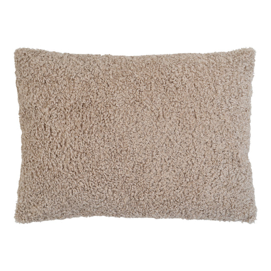 Almofada Tavira em Bouclé Castanho-Acinzentado — 45 × 60 cm