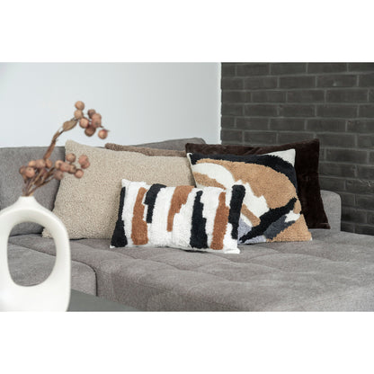Almofada Tavira em Bouclé Castanho-Acinzentado — 45 × 60 cm