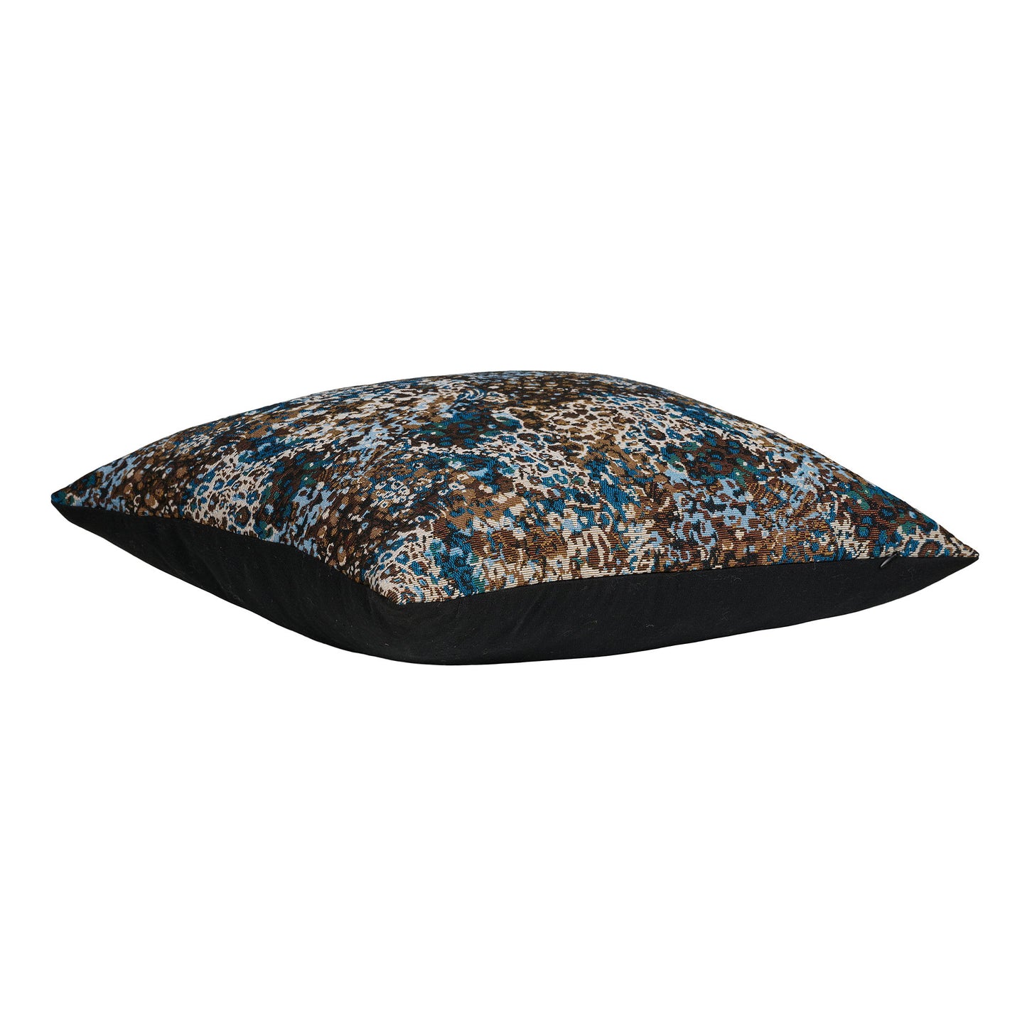 Almofada Blossom em Mistura de Azul e Castanho — 45 × 45 cm
