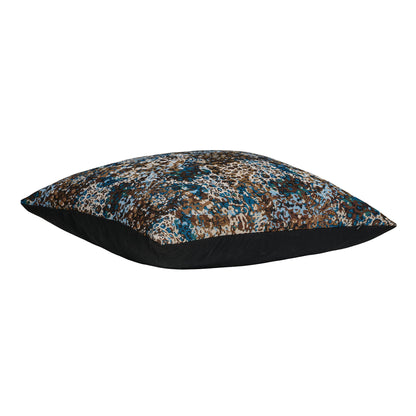Almofada Blossom em Mistura de Azul e Castanho — 45 × 45 cm