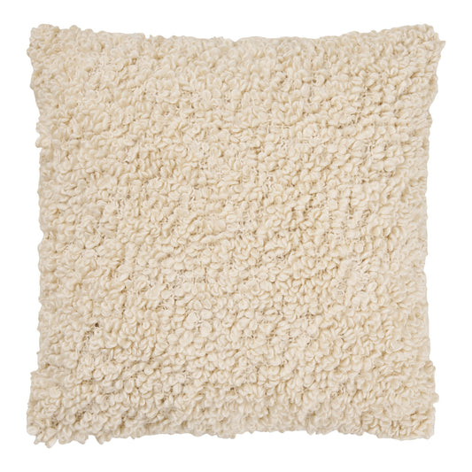 Almofada Tossa em Bouclé Cru, com Enchimento — 45 × 45 cm