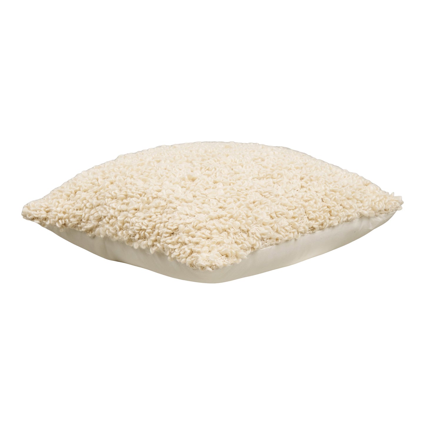 Almofada Tossa em Bouclé Cru, com Enchimento — 45 × 45 cm