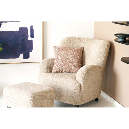 Lamu Melange Knit Cushion, Brown and Beige — 45 × 45 cm
