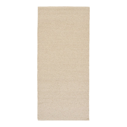 Passadeira Bela Tecida à Mão em Mistura de Lã, Bege — 80 × 180 cm