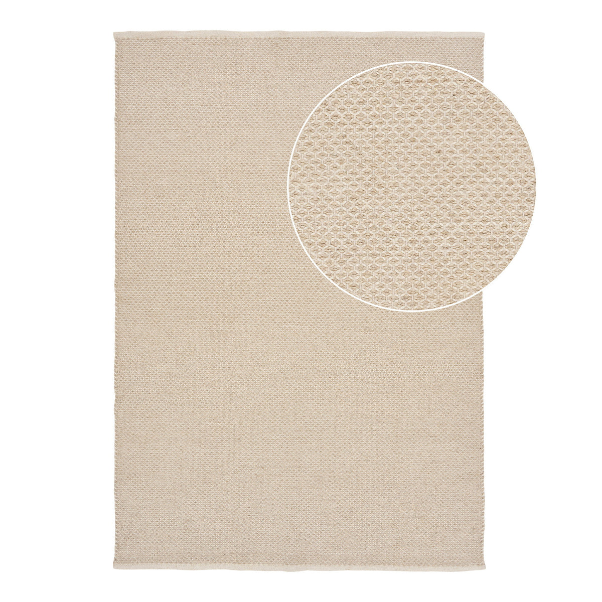 Tapete Gaya Tecido à Mão em Mistura de Lã, Bege — 200 × 300 cm