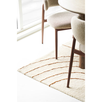 Tampa Cotton Rug with Raised Arches, Beige — 200 × 300 cm