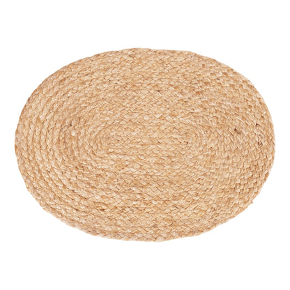 Conjunto de 4 Individuais Bombay em Juta Trançada, Oval 35 × 45 cm