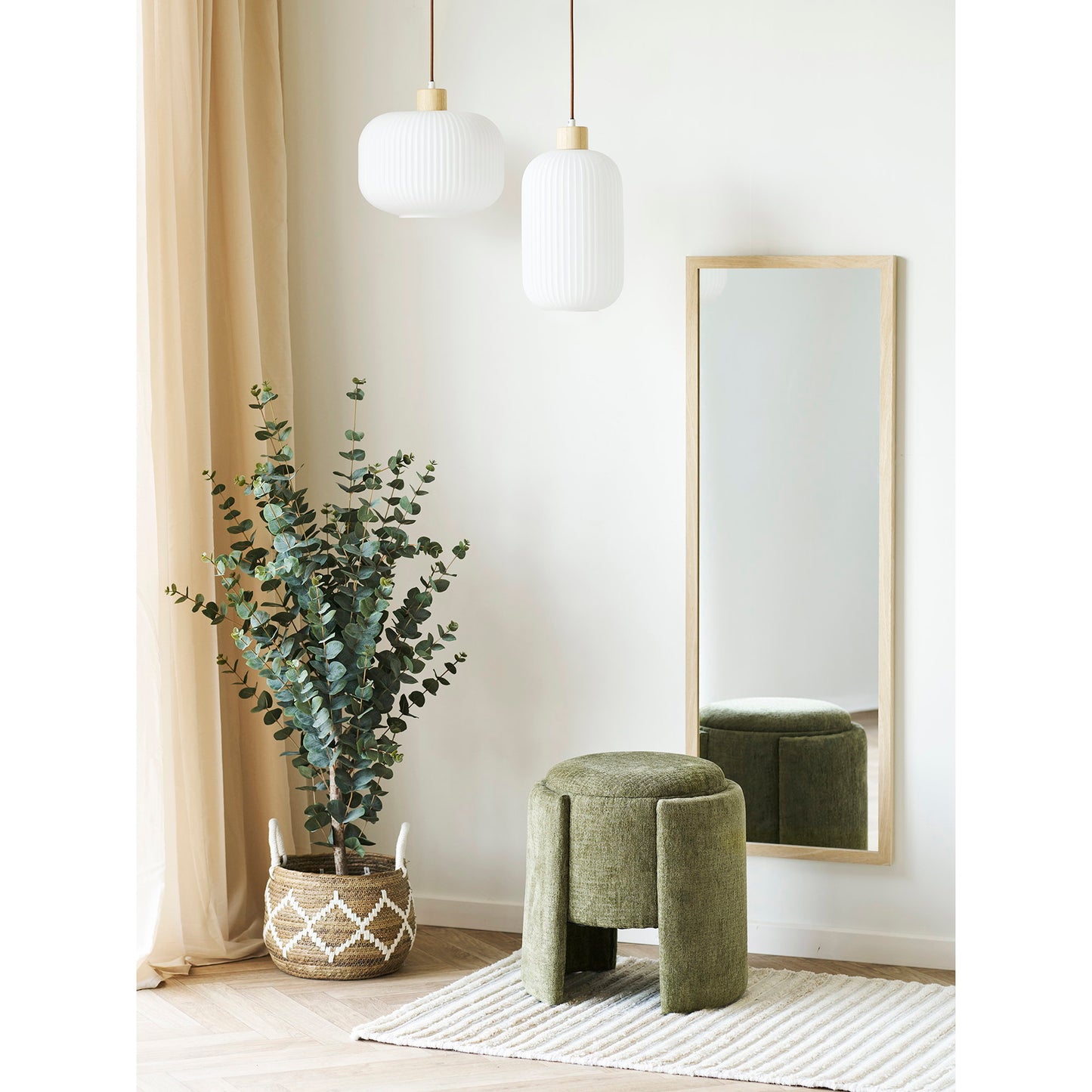 Espelho Scottsdale com Moldura em Madeira Natural — 45 × 110 cm