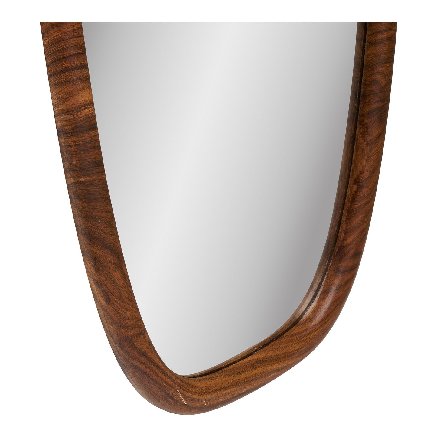Espelho Luxon Oval com Moldura em Aspecto de Madeira — 40 × 150 cm