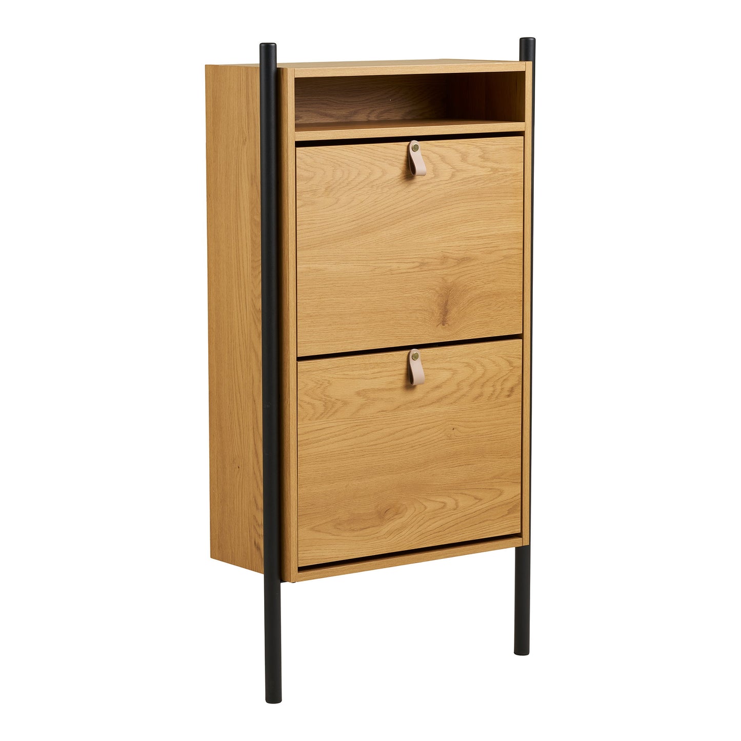Boat Shoe Cabinet with Oak Effect — 62 × 26 × 118 cm