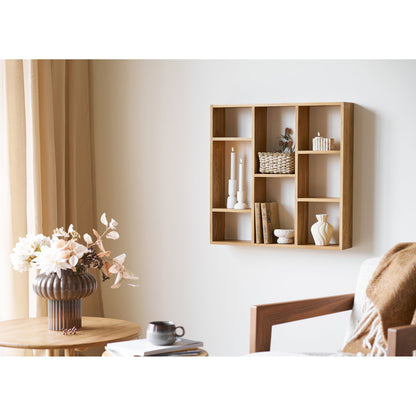 Prateleira de Parede Townsville em Carvalho Natural — 70 × 15 × 70 cm