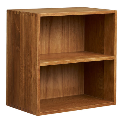 Townsville Wall Shelf in Oak with 2 Compartments — 30 × 18 × 30 cm