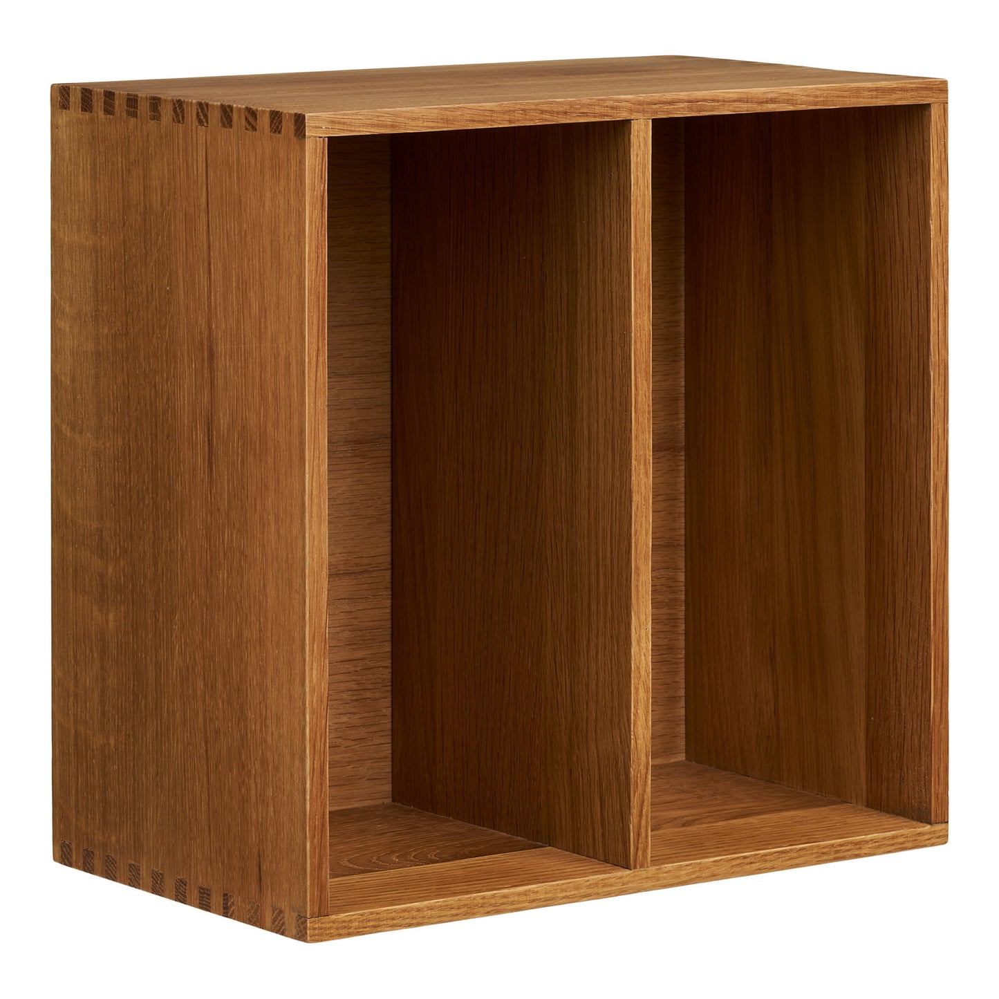 Townsville Wall Shelf in Oak with 2 Compartments — 30 × 18 × 30 cm