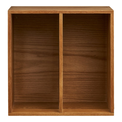 Townsville Wall Shelf in Oak with 2 Compartments — 30 × 18 × 30 cm